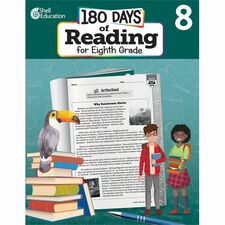 Shell Education 180 Days of Reading for Eighth Grade Printed Book Grade 8 - English