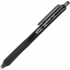 Integra Silent Retractable Gel Pens 0.5 mm Pen Point - Retractable - Black Ink - 12 / Box