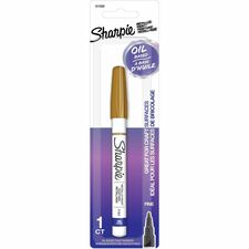Sharpie Oil-Based Paint Markers Fine Marker Point - Gold Ink - Oil Based - Metal Barrel - 1 / Pack