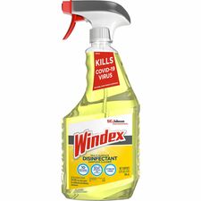 Windex&reg; Multisurface Disinfectant Spray Concentrate - 32 fl oz (1 quart) - Citrus Scent - Streak-free, Residue-free - Yellow Trigger Bottle - 8 / Carton