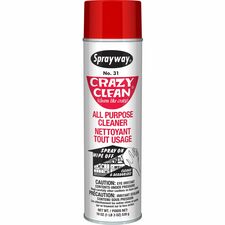Sprayway Crazy Clean All-Purpose Cleaner Ready-To-Use - 19 fl oz (0.6 quart) - Deodorize, Non-abrasive - White - 1 Each