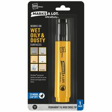 Avery&reg; Marks A Lot UltraDuty Markers, XL Wide Tip, 1 Black Marker (29865) 18 mm Narrow Narrow Chisel, Bold, XL Wide Marker Point - Black Ink - Polyester Tip - 1 / Pack