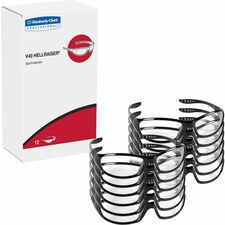Kleenguard V40 Hellraiser Safety Eyewear Recommended for: Workplace, Home, Industrial, Manufacturing, Indoor - Universal - UVA, UVB, UVC Protection - Polycarbonate - Durable, Lightweight, Wraparound Frame, Neck Cord, Scratch Resistant, Compact Design, Com