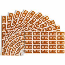 Smead ETS Color-Coded Year Labels 1/2" Height x 1" Width - Brown - 250 / Pack