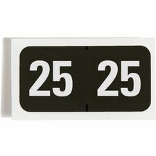 Smead ETYJ Color-Coded Year Labels 25 - 3/4" Height x 1 1/2" Width - Black - 500 / Roll