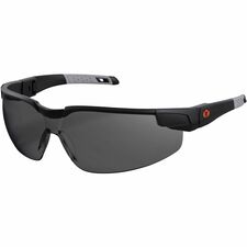 Ergodyne Dellenger Anti-Fog Safety Glasses Recommended for: Outdoor, Eye - Fog, Ultraviolet, Sun, UVA, UVB, UVC Protection - Polycarbonate - Smoke Lens - Matte Black Frame - Anti-fog, Adjustable Temple, Rimless, Lightweight, Impact Resistant, Flexible Fra