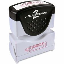 Cosco Accustamp 2 Shutter Stamp Message Stamp - POSTED - 1.63" Impression Width x 0.50" Impression Length - 20000 Impression(s) - Red - Rubber, Plastic - 1 Each