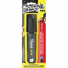 Sharpie PRO Permanent Markers Broad Chisel, Medium, Fine Marker Point - Black Ink - 1 / Pack