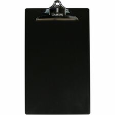 Saunders Smooth Aluminum Clipboard Storage for Paper - 8 1/2" x 14" Sheet Size - Aluminum - Black - 1 Each