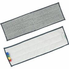 Unger Excella Cleaning Pads 20" Length - Mopping, Floor - Durable - MicroFiber - Gray - 5 / Carton