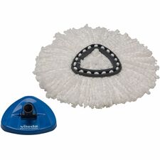 Vileda Professional UltraSpin Mini Mophead 14" Length - MicroFiber - White - 1 Each