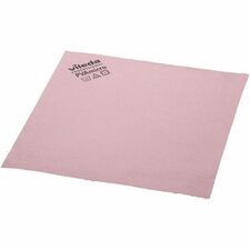 Vileda Professional PVAmicro Cleaning Cloths 15" Length x 14" Width - Streak-free, Absorbent, Flexible, Soft - Red - 5 / Pack