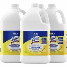 Professional Lysol Deodorizing Cleaner For Multi Surface - Concentrate - 128 fl oz (4 quart) - Lemon Scent - Deodorize, Disinfectant, Versatile, Bactericide, Virucidal - Yellow - 4 / Carton