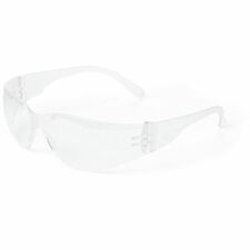 Medline Clear Frame/Lens Safety Glasses Recommended for: Eye - One Size - Ultraviolet, Impact Protection - Latex-free, Comfortable, Secure Fit, UV Resistant - 144 / Carton