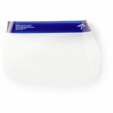Medline Disposable Full-Length Face Shields Fog, Splash Protection - Foam, Elastic - Disposable, Lightweight, Anti-fog, Latex-free - 24/Box - 4 / Carton