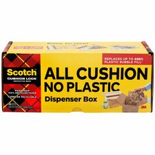 Scotch Cushion Lock Protective Wrap 12" Width x 175 ft Length - Cushioned, Recyclable, Easy to Use - Kraft Paper - Brown - 1 Roll