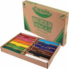 Crayola Watercolor Pencils Classpack, 240 Count, 12 Colors Sky Blue, Red, Blue, Magenta, Orange, Violet, Brown, Yellow, Green, Yellow Green, White, ... Lead - 240 / Box