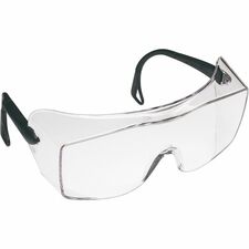 3M OX Over-The-Glasses Protective Eyewear Recommended for: Eye, Workplace - Fog, UVA, UVB, UVC Protection - Polycarbonate - Black - Anti-fog, Over-the-Glasses (OTG), Anti-scratch, Comfortable, Adjustable Temple, Impact Resistant - 20 / Carton