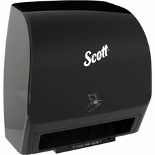 Scott Automatic Slimroll Towel Dispenser 7.3" Height x 11.8" Width x 12.4" Depth - Plastic - Black - Automatic, Compact, Hygienic, Wall Mountable, Touch-free, Dirt Resistant, Impact Resistant, Translucent - 1 / Carton