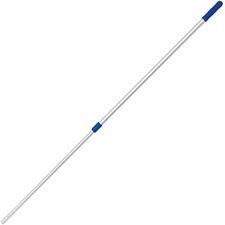 Monarch Smart Rags Telescoping Mop Handle 71" Length - Silver, Blue - Aluminum - 1 Each