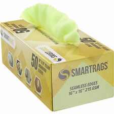 Monarch Smart Rags Microfiber Cloths For Automotive, Office, Healthcare, Household, Garage, Breakroom, Factory, Hospital, Industry, Nursing Home - Reusable, Streak-free, Lint-free, Dirt Resistant, Grime Resistant - Yellow - 50 / Box