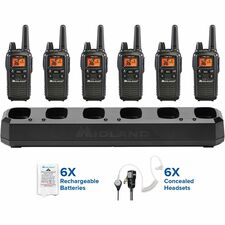 Midland Radio FRS Business Radio Bundle 36 Radio Channels - Silent Operation - AAA - Nickel Metal Hydride (NiMH) - Black - 1 Each