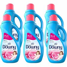 Downy Ultra Fabric Conditioner For Fabric, Clothes - Liquid - 44 fl oz (1.4 quart) - April Fresh, Floral Scent - Pleasant Scent, Long Lasting - Light Blue - 6 / Carton