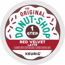 The Original Donut Shop&reg; K-Cup Red Velvet Latte Compatible with Keurig K-Cup Brewer - Dark - 20 K-Cup - K-Cup - Red Velvet Latte, Cocoa, Dairy - 20 / Box