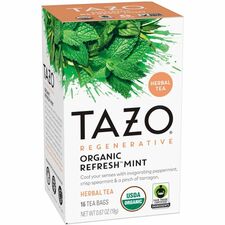 Tazo Regenerative Organic Refresh Mint Herbal Tea Bag Herbal Tea - 16 / Box