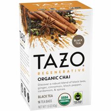 Tazo Regenerative Organic Chai Black Tea Bag Black Tea - Organic - 16 / Box