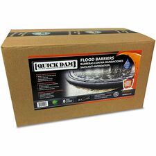 Quick Dam Flood Barriers 3.5" Height - Black - 8 / Carton