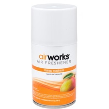 AirWorks Metered Aerosol Air Fresheners Spray - 6000 ftÂ³ - 7 fl oz (0.2 quart) - Mango Madness - Wall Mountable - 12 / Carton