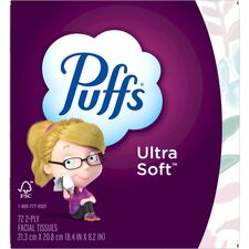Puffs Ultra Soft Facial Tissue PurpleBox - 72/Box - 24 / Carton