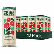 Zevia Zero Sugar Black Tea Black Tea Black Tea - 12 oz - GMO Free - Organic - 12 / Carton