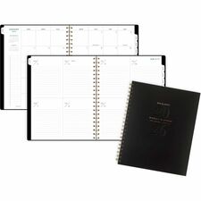 At-A-Glance Signature Lite Weekly Monthly Planner Monthly, Weekly - 12 Month - January 2026 to December 2026 - 1 Week, 1 Month Double Page Layout - 8 1/2" x 11" Sheet Size - Wire Bound - Black - Black Cover - Daily Block, Contact Sheet, Event Calendar, Ho