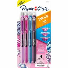 Paper Mate InkJoy Gel Pens 0.7 mm Pen Point - Retractable - Assorted Ink - Gel-based - 4 / Pack