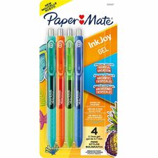 Paper Mate InkJoy Gel Pens 0.7 mm Pen Point - Retractable - Assorted Ink - Gel-based - 4 / Pack