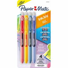 Paper Mate InkJoy Gel Pens 0.7 mm Pen Point - Retractable - Assorted Ink - Gel-based - 4 / Pack
