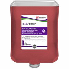 Kresto Super Heavy-Duty Hand Cleaner Cherry Scent - 1.06 gal - Oil Remover, Grease Remover, Carbon Remover, Lubricant Remover, Lacquer Remover, Resin Remover, Soil Remover, Residue Remover, Odor Remover - Hand, Skin, Industrial - Red - Heavy Duty, Silicon