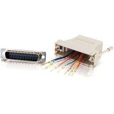 C2G Modular Adapter 1 x RJ-45 Male - 1 x DB-25 Male - Gray - 1 Each