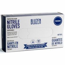 Remcoda Disposable Nitrile Gloves 3 mil Thickness - Medium Size - Nitrile - Blue - Durable, Comfortable - 100 / Box