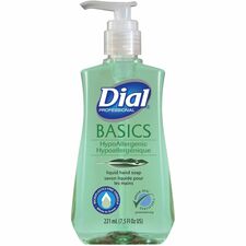Dial Basics Liquid Hand Soap Fresh Floral Scent - For Dry Skin - 7.50 fl oz - Skin, Hand, Commercial, Healthcare, School, Office, Restaurant, Daycare - Green - 12 / Carton