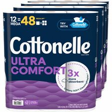 Kimberly-Clark Professional Ultra Comfort Toilet Paper 2 Ply - White - Paper, FiberPack - 12/Pack - 4 / Carton