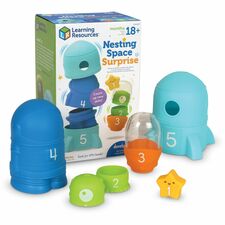 Learning Resources Nesting Space Surprise Theme/Subject: Fun - Skill Learning: Number Recognition, Alien, Stars, Fine Motor, Counting, Imagination, Exploration, Space - 9 Pieces - 18 Months & Up - 1 Each