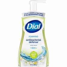 Dial Complete Foam Hand Wash Pump White Tea Scent - 10 fl oz - Pump Dispenser - Bacteria Remover, Kill Germs - Hand, Bathroom, Kitchen - Moisturizing - Antibacterial - Clear - 8 / Carton