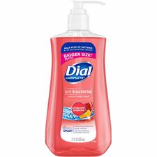 Dial Pomegranate Tangerine Antibacterial Hand Soap Pomegranate & Tangerine Scent - 11 fl oz - Pump Dispenser - Bacteria Remover, Residue Remover - Multipurpose - Moisturizing - Antibacterial - Pink - 12 / Carton