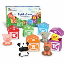 Learning Resources Peekaboo Learning Farm Farm Playset - Theme/Subject: Farm, Learning, Fun - 18 Month & Up - 15 Pieces - Multicolor
