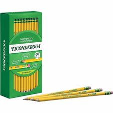 Ticonderoga Soft No. 2 Pencils Graphite Lead - HB/#2 - Yellow Barrel - 60 / Box