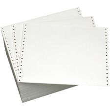 Domtar Continuous Forms 92 Brightness - 11" x 14 7/8" - 20 lb Basis Weight - Green Bar, Chlorine-free, Acid-free, Archival-safe, Unperforated, Break-free, Single Ply - White, Green - 2700 Sheets - 2700 / Carton