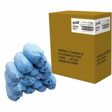 Genuine Joe PolyLite Shoe Covers Recommended for: Hospital, Clinic, Laboratory, Food Processing, Painting - X-Large - Paint Protection - Polypropylene - Lightweight, Comfortable, Non-skid, Slip Resistant - 150 / Carton